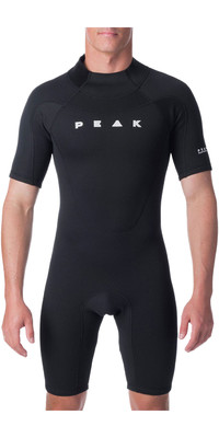 2023 Peak Mens Energy 1.5mm Back Zip Shorty Wetsuit PM406M - Black